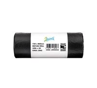 2Work Refuse Sacks 100 Litre 20 Bags per Roll (10 Pack)