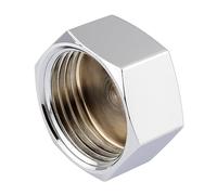 2X 1/2" Chrome Plated Female BSP Brass Blanking Cap for Plumbing & Tap
