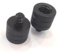 2x 1/4 Male To 3/8 Female Camera Tripod Thumb Screw-s Switch Adapter Micro-phone Rocker Arm Support Stand Bracket Magic Hand Nut Flash-light Lamp Connect-or Photograph-y Film Accessories