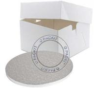 2X 10" Inch Round Cake Drum Board & Box Wedding Birthdays