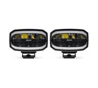 2x 10" Jumbo Oval Dynamic LED Spot Lamps White Amber DRL Truck Van 90W 12V 24V E9