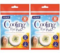 2x 10 Nuage Cooling Eye Pads - Cools & Soothes Irritated Eyes | Infused with Cucumber & Vitamin E - Refresh & Revive - Bundled by Smart Cutie
