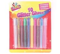 2X 10 x Childrens Kids Glitter Glue Art Craft Pens! Gold Silver Red Green Pink Blue +