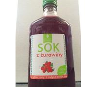 2x 100% pure Cranberry juice 200ml Zielona Tlocznia in Glass Bottle