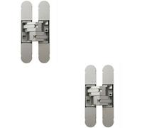 2x 100 x 22mm Adjustable Medium Duty Concealed Hinge Champagne Internal Door
