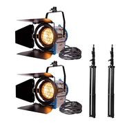 2x 1000W Studio Fresnel Spot Light with 2x Light Stand, Tungsten Video Movie Lighting for Studio Video Photography