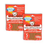 2x 100g Good Boy Chewables Sticks with Peanut Butter Sticks Dog Treats - Bundled by GetInStyle Shop