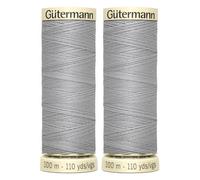 2X 100m Gutermann Sew-All Polyester Thread, Colour 038 Fog Grey