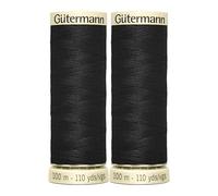 2X 100m Gutermann Sew-All Polyester Thread for Hand or Machine Sewing, Black - Bundled by GetInStyle Shop