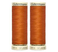 2X 100m Gutermann Sew-All Polyester Thread for Hand or Machine Sewing, Burnt Orange 932 - Bundled by GetInStyle Shop