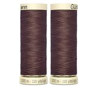2X 100m Gutermann Sew-All Polyester Thread for Hand or Machine Sewing, Chocolate Brown 0446 - Bundled by GetInStyle Shop