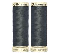 2X 100m Gutermann Sew-All Polyester Thread for Hand or Machine Sewing, Colour 0141 Anchor Grey - Bundled by GetInStyle Shop