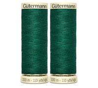 2X 100m Gutermann Sew-All Polyester Thread for Hand or Machine Sewing, Emerald 0403 - Bundled by GetInStyle Shop