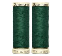 2X 100m Gutermann Sew-All Polyester Thread for Hand or Machine Sewing, Green 340 - Bundled by GetInStyle Shop