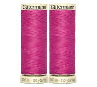 2X 100m Gutermann Sew-All Polyester Thread for Hand or Machine Sewing, Hot Pink 0733 - Bundled by GetInStyle Shop
