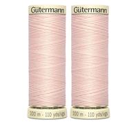 2X 100m Gutermann Sew-All Polyester Thread for Hand or Machine Sewing, Light Pink 658 - Bundled by GetInStyle Shop