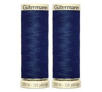 2X 100m Gutermann Sew-All Polyester Thread for Hand or Machine Sewing, Midnight Blue 013 - Bundled by GetInStyle Shop