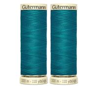 2X 100m Gutermann Sew-All Polyester Thread for Hand or Machine Sewing, Teal Green 189 - Bundled by GetInStyle Shop