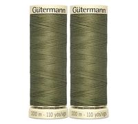 2X 100m Gutermann Sew-All Polyester Thread for Hand or Machine Sewing, Warm Olive 0432 - Bundled by GetInStyle Shop