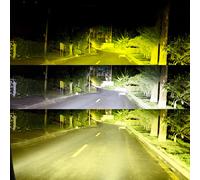 2x 100W Yellow White Dual Color Car LED Headlight 3000K+4300K+6000K H4 H8 H11 HB3 9006 H7 LED Fog Bulbs 12V H1 9005 Fog Lights