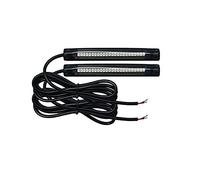2X 10cm 24led PVC Strip Universal Motorcycle Bike Amber LED Turn Signal Indicator Blinker Light 12v