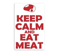 2X 10cm Carnivore Diet Vinyl Stickers - Keep Calm Eat Meat Sticker #70645