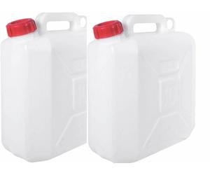 2x 10L Plastic Camping Water Storage Food Safe Petrol Diesel Fuel Jerry Can