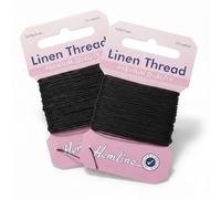 2X 10m Hemline Strong Linen Thread for Hand Sewing and Repair of Canvas, Upholstery, Saddlery, Heavy Fabrics, Colour Black - Bundled by GetInStyle Shop