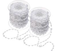 2x 10m Vertical Blind Bottom Chain with 200 Clips for 89mm Slats White