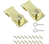 2X 110mm Mechanical Password Rotary Hasp Locks Door Security Slide Latch Lock (Bronze)