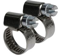 2x 12 22mm Stainless Steel Hose Clips Vehicle Pipe Clamp Mini Worm Screw Jubilee