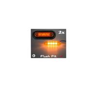 2x 12-24v Flush Fit Led Amber Side Marker Lights Position Camper Caravan Pick Up
