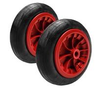 2x 12" Inch Solid Wheelbarrow Wheels Puncture Proof Tyre Solid Wheel for Launching Trollies Sack Truck Hand Cart Trolley Wheelbarrow Wheel 1 Inch Bore
