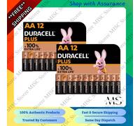 2x 12 Pack Duracell Plus AA Batteries 100 % Extra Life 1.5V ALKALINE - New