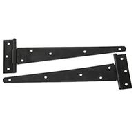 2x 12" Tee Hinges, Shed Door Hinge, Gate Hinge, Black
