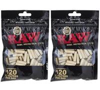 2x 120 Raw Black XL Filter Tips, 6mm x 22mm, Pre-Rolled, Ready-to-use - Bundled by GetInStyle Shop