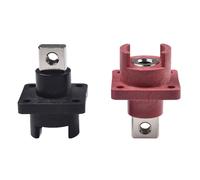 2x 120A High Current Battery Connector Energy Storage Terminal, PA66+Glass Fiber Flame-Retardant Shell, Nickel-Plated Brass Guide, 3000V Dielectric Strength, 0-600V AC, M6/M8 Screw, Red/Black