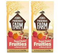 2x 120g Tiny Friends Farm Treat Biscuits Hamsters Rats Gerbil Ferrets (Russel Rabbit Fruities) - Bundled by GetInStyle Shop