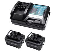 2X 12V 4.0Ah BL1041B Battery with DC10WD Charger for Makita Power Tool | Compatible with Makita BL1020B BL1021B BL1015 BL1016 BL1040B Battery; for Makita DC10WD DC10SB