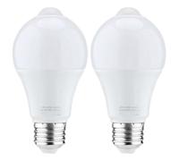 2X 12W Motion Sensor Light Bulb,Outdoor/Indoor Movement Activated Security LED Bulb,1000LM,E26/B22,3500K Warm White