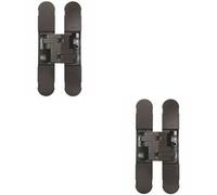 2x 134 x 24mm Adjustable Medium Duty Conceale Hinge Brass Bronzed Internal Door