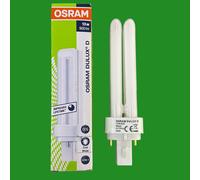 2x 13W OSRAM G24d-1, 2 pin, Low Energy CFL BLD PL Double Turn Light Bulb 4000K [EEK: A]