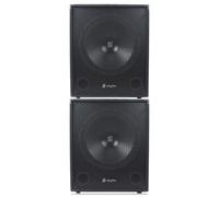 2x 15 Inch Passive DJ Subwoofers Pair with Low Pass Filters, 1200W Max PA Bass Bin System for Mobile DJs, Parties, Live Events and Venue Sound Reinforcement