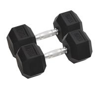 (2x 15 kg) vidaXL Dumbbell Cast Iron Hex Dumbbell Free Weight Plate Fitness Multi Models
