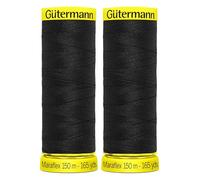 2X 150m Gutermann Maraflex Elastic Sewing Thread, Black for Flexible Seams - Ideal for Necklines, Sleeves, Cuffs - Bundled by GetInStyle Shop