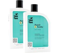 2x 150ml Repair & Soothe Post-Shave Body Creams for Women w/Shea Butter, Almond Oil, Coconut Butter - Paraben & Cruelty-Free Body Moisturiser for Dry Skin - FFS Beauty Sensitive Skin Moisturiser