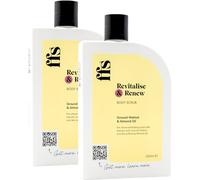 2x 150ml Revitalise & Renew Exfoliating Body Scrub w/Shea Butter, Coconut Oil, Salicylic Acid - Paraben & Cruelty-Free Body Scrub Exfoliator for Clogged Pores & Dry Skin- FFS Beauty