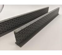 2x 150mm Brick Walls | 28mm 1/56 Scale Miniature | RPG Tabletop Figure Landscape Modelling Wargaming Fantasy Diorama Wargames Model Scenery Terrain Scatter Roleplaying 3d Printed Paintable