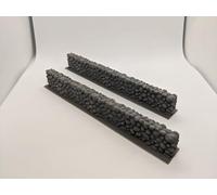 2x 150mm Stone Walls | 28mm 1/56 Scale Miniature | RPG Tabletop Figure Landscape Modelling Wargaming Fantasy Diorama Wargames Model Scenery Terrain Scatter Roleplaying 3d Printed Paintable