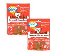 2x 158g Good Boy Chewables Bones with Peanut Butter Medium Dog Treats - Bundled by GetInStyle Shop